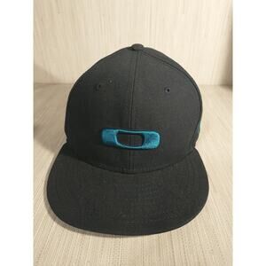 OAKLEY NEW ERA 59FIFTY 7-3/8 FITTED FLAT BILL HAT Navy BLUE 2013